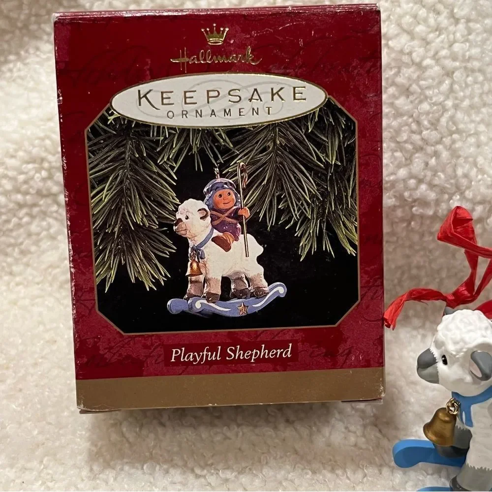 Hallmark Keepsake Playful Shepherd 1997 Christmas Ornament Sue Tague Vintage Box